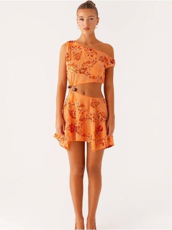 Peppermayo Dresses & Skirts - Peppermayo Aletta Sequin Embellished Mini Dress - Orange